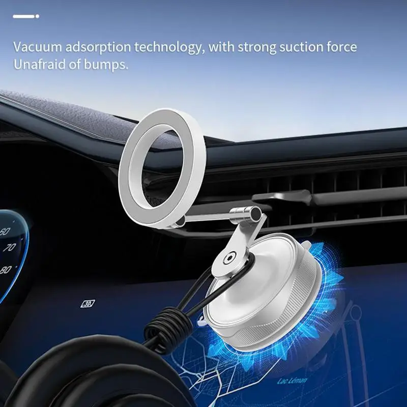 

Магнитное крепление для телефона на присоске, складной магнитный держатель для телефона, вращение на 360 градусов, приборная панель, подставка для смартфона, вакуумная присоска для