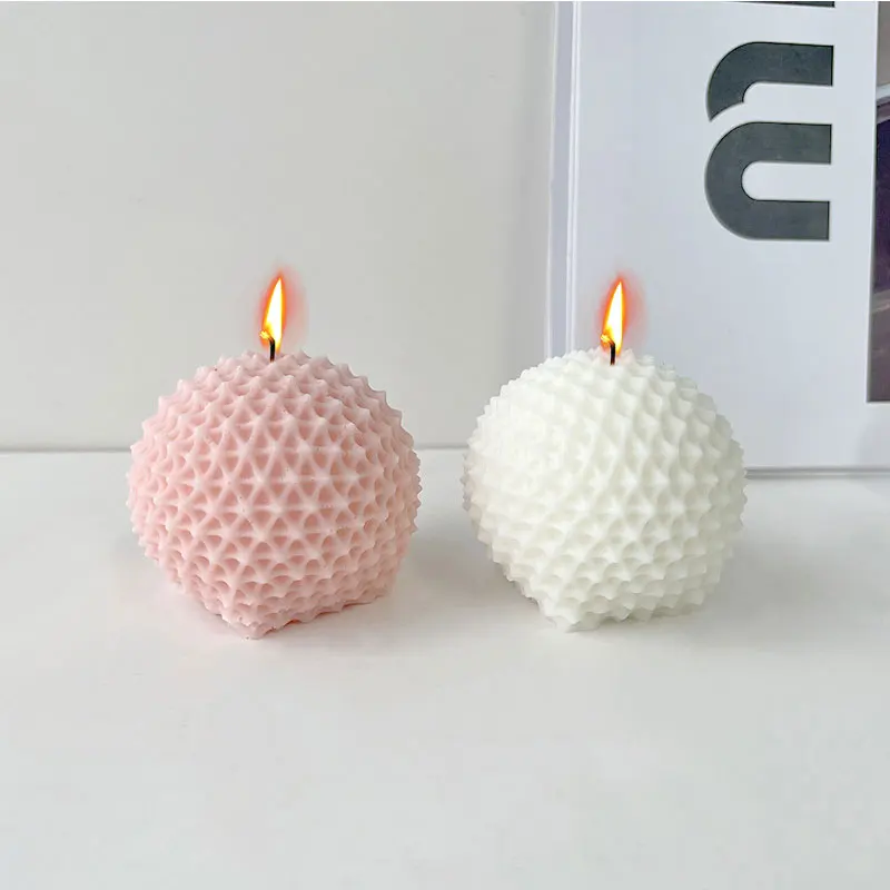 3D Geometric Thorn Ball stampo per candele in Silicone fai da te sapone resina stampo in gesso torta al cioccolato Set per la produzione di ghiaccio decorazioni per la casa regali adorabili