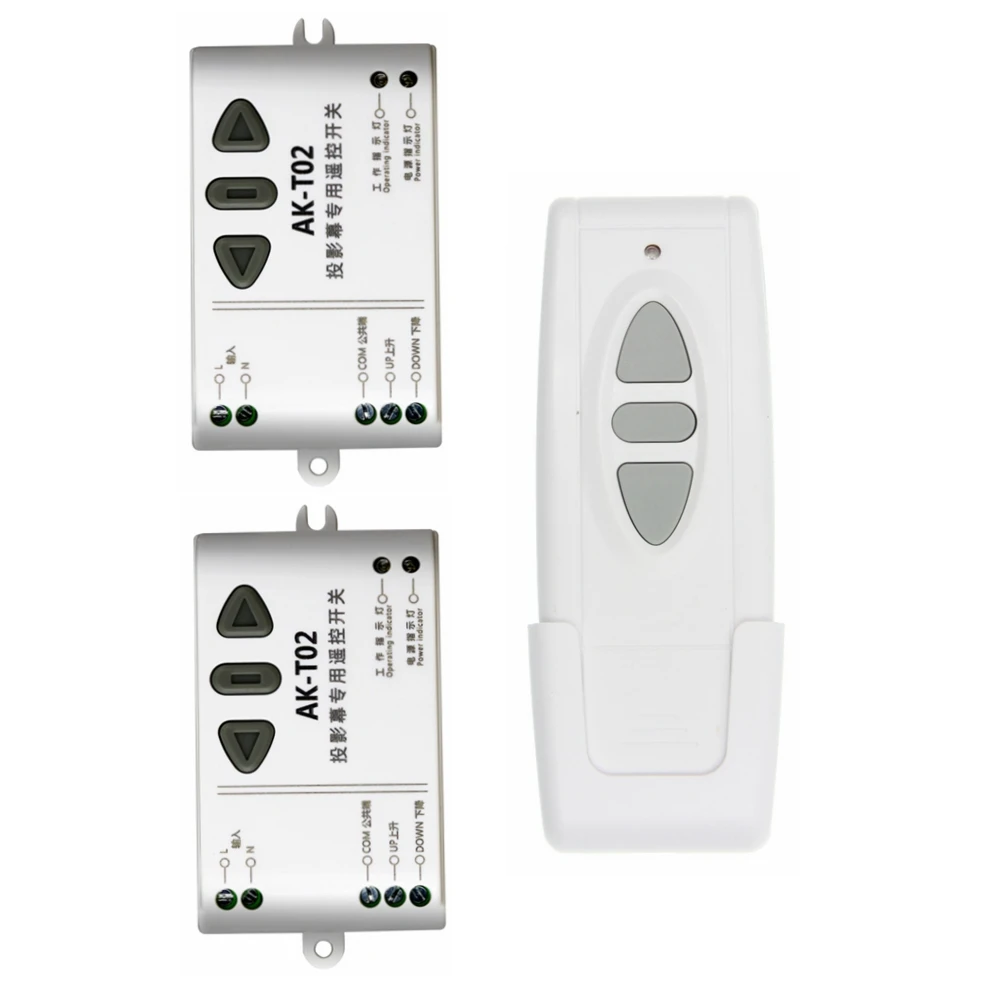 

Wireless Remote Control Switch for AC 85V~220V Projection Electric Screen Curtain Forward And Reverse Rotation Device