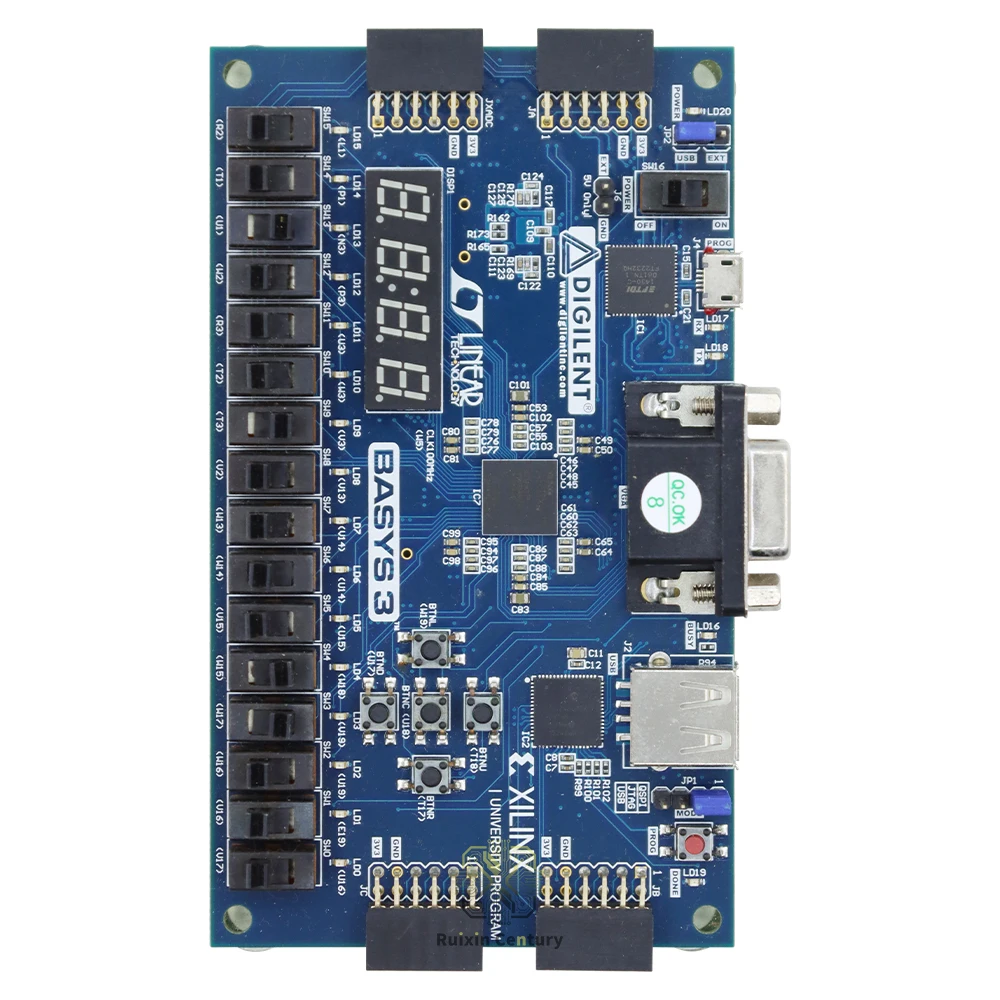 FOR Digilent Basys3 Artix-7 For Xilinx FPGA Basys 3 Development Board 410-183 33K Cells 90 DSP 4 Pmod for Vivado Genuine