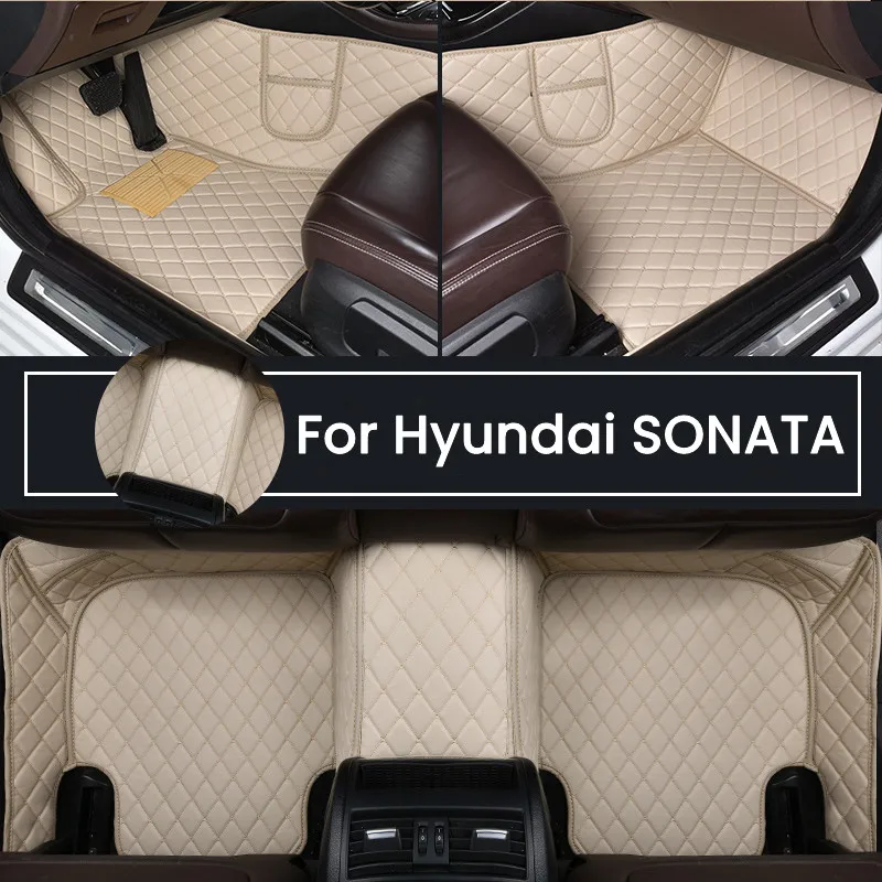 

Artificial Leather Custom Car Floor Mats for Hyundai SONATA 2015-2018 Interior Details Car Accessories