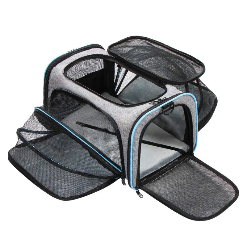 

Expandable Dog Cat Carrier Bag Airline Approved Collapsible Breathable Travel Pet Carrier for Dogs