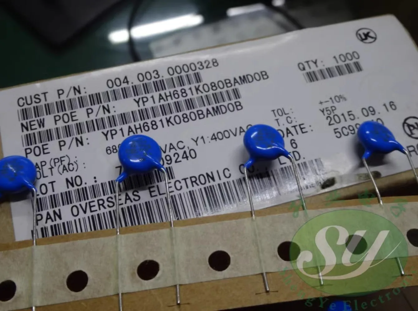 

50PCS Y1 Ceramic capacitor 681K400VAC 680PF400VAC 681PF400VAC High voltage ceramic capacitor