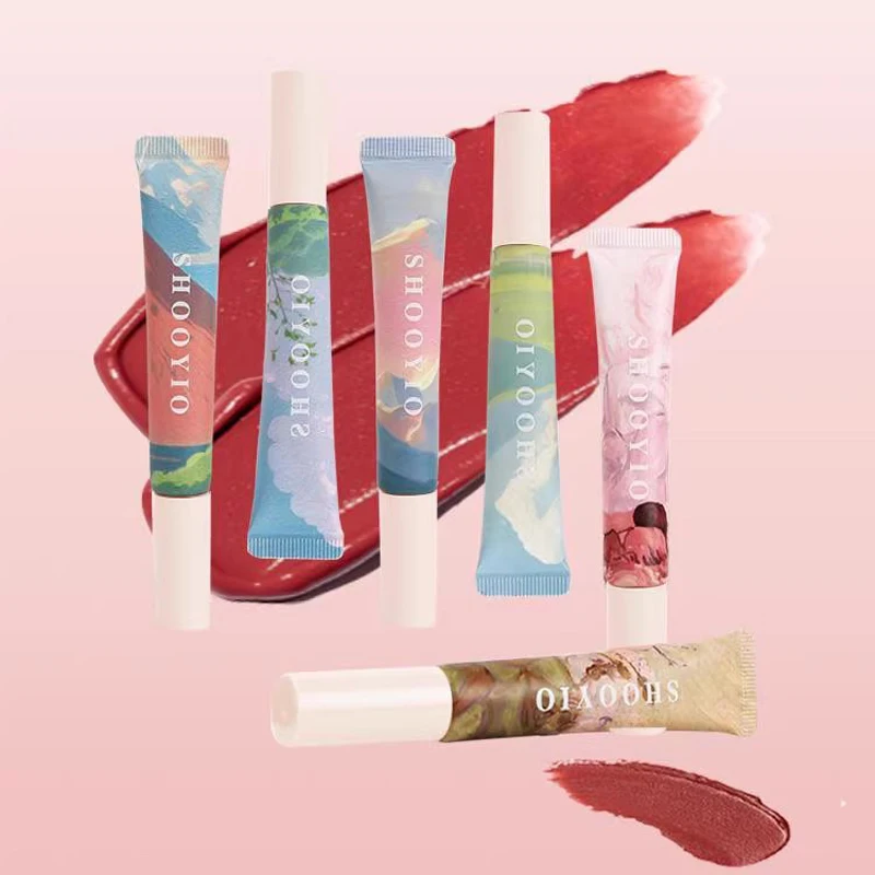 13g SHOOYIO Beauty Flocking Head Matte Lip Glaze Moisturizing Lipstick Lip Mud Long-lasting Waterproof Makeup Japan Cosmetics