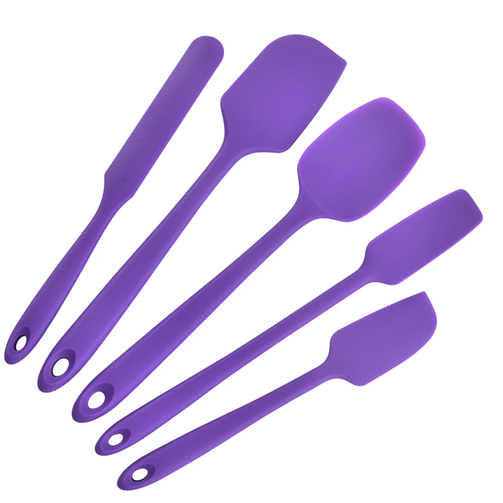 

5pcs Silicone Spatula Kitchenware Elastic Compact For Cream Cake Baking Cooking Tool Non-Deformable Butter Scraper Kitchen
