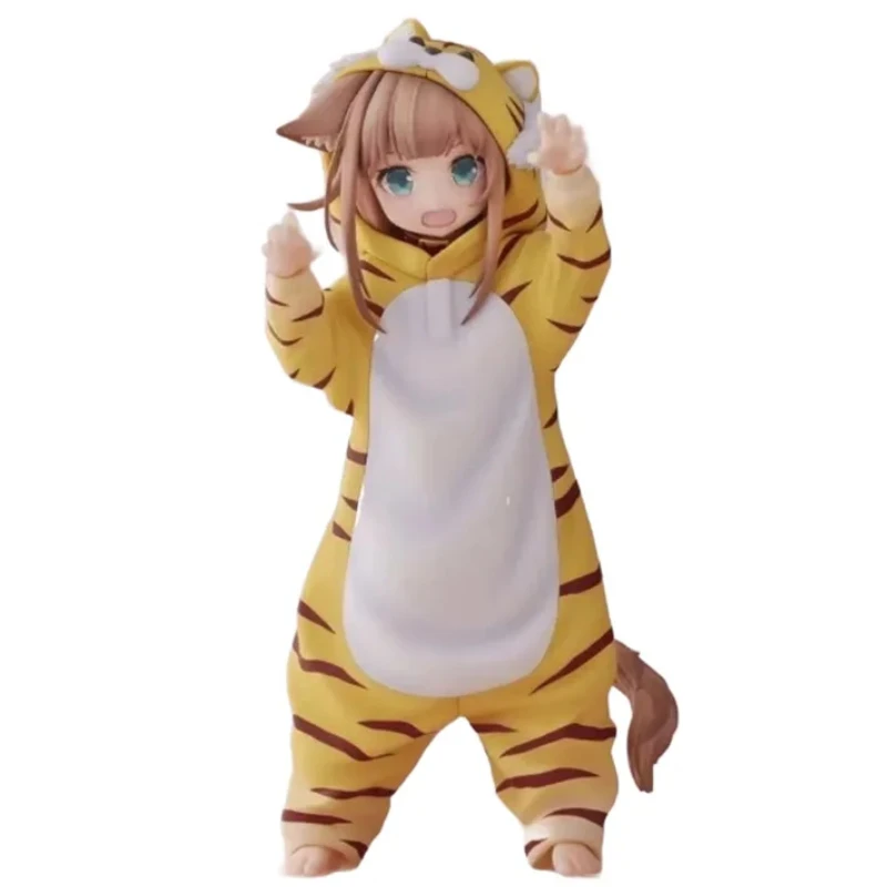 15cm Uchi No Neko Ga Onnanoko De Kawaii Dress-up Figures Tora Kinako Action Figures PVC Model Collection Toys Ornamen Gifts