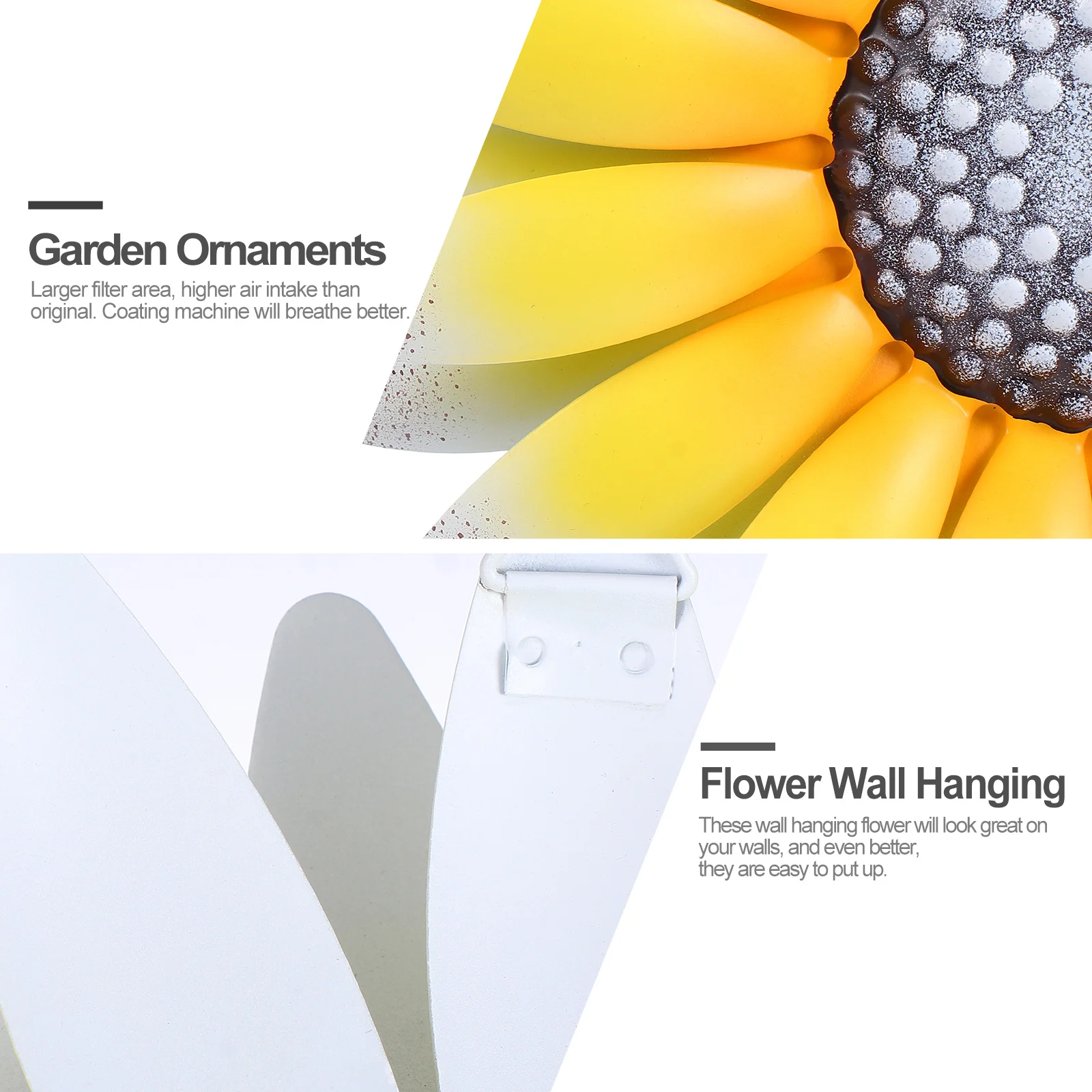 

1pc Metal Flower Wall Hanging Decoration Premium Lifelike Flower Crafts For Home Garden Office Wall Art Ornament Decorative Mini