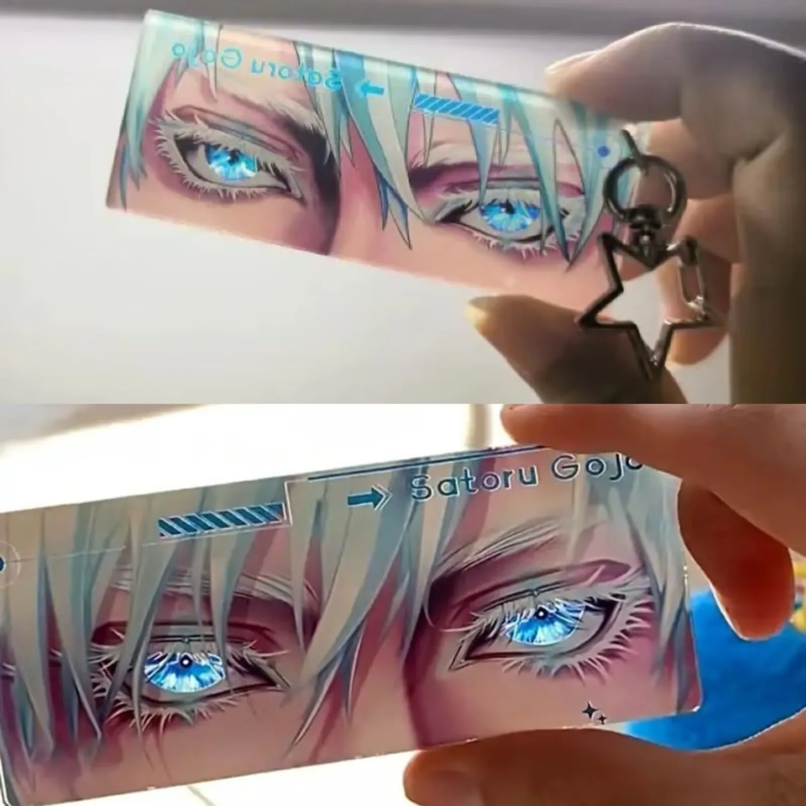 小紅書の「呪術廻戦」アニメグッズには、反射する瞳を持つ高顔値の五条悟が登場しています。