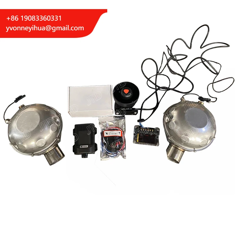 JTLD High-Pitched Electronic Active Exhaust System Remote Control Stainless Steel Booster Speakers Smartphone-Connected Sound