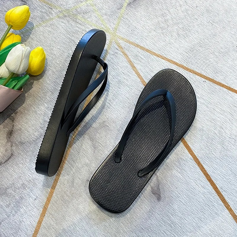 Women Summer Slippers Soft PVC Couples Beach Flip Flops Solid Color Slip-on Shoes Female Male Fashion Slides Footwear