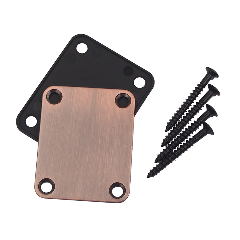 2 Pcs Electric Guitar Replacement Neck Connecting Board Bass Plate Building Supplies Repair Parts