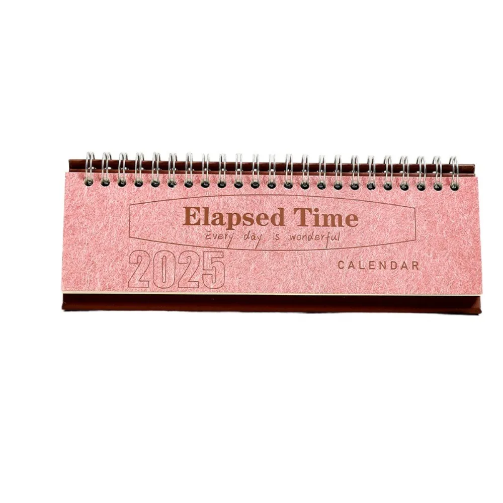 

2Pcs Retro Color Cover 2025 Planning Desk Calendar Retro Comprehensive Weekly Agenda Planner Table Colorful Compact