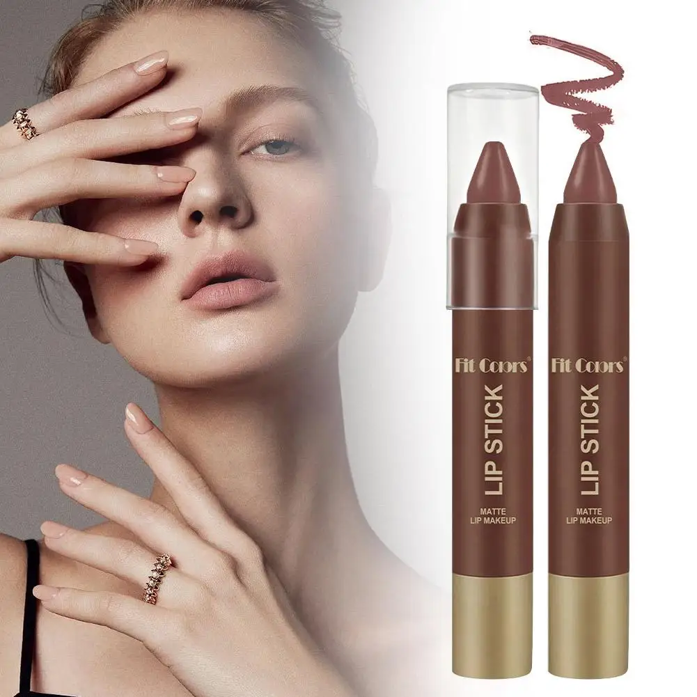 4 colori Rossetto Opaco Penna Gradiente Lip Liner Rosso Marrone Impermeabile Cioccolato Donne Rossetti Trucco Sexy Matita Labbro Duraturo H1N9
