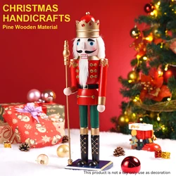 1Pcs 50CM Christmas Nutcracker scepter Cape King Christmas Decoration European Walnut puppet creative home decoration