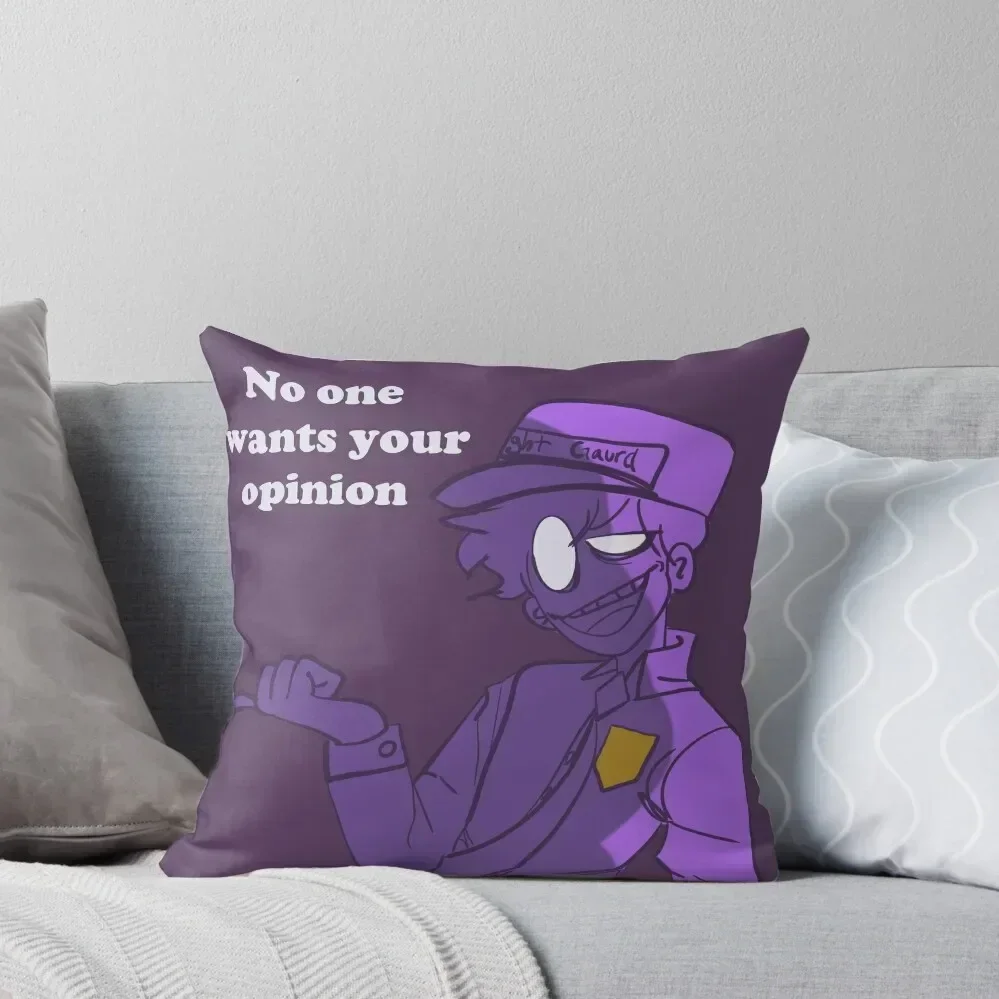 No one wants your opinion-purple guy Throw Pillow Christmas Covers For Cushions anime girl pillow