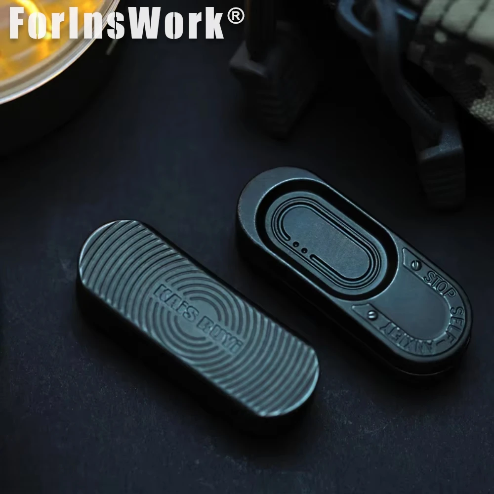 KAiS RUYIS EDC Fidget Slider S.S Stone Wash Dense  Fidget Slider Stress Relief Toy Office Desk Gadgets