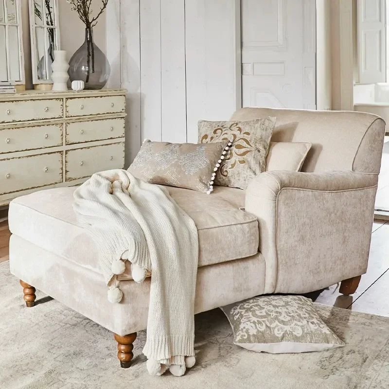 Fabric Single Recliner Sofa Small Couch for Bedroom Bedside Balcony Home Leisure Furniture