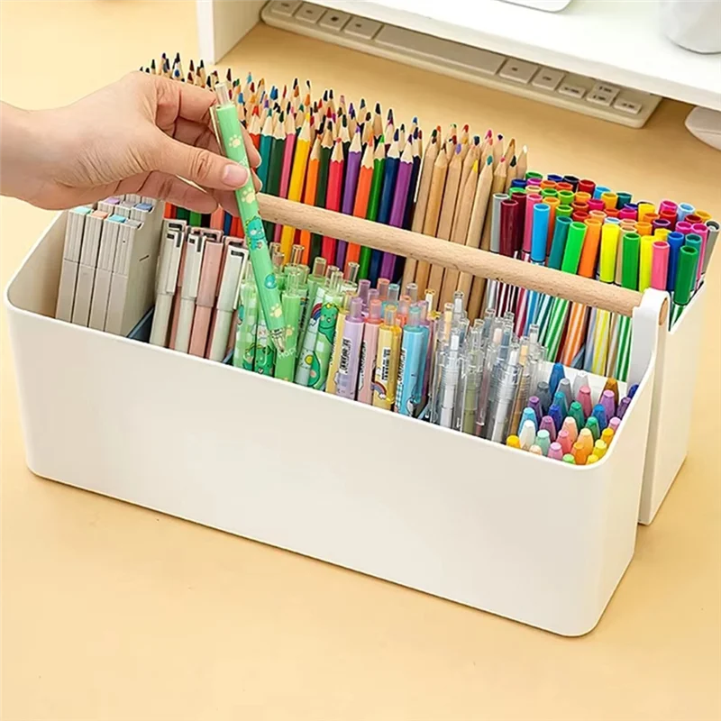 

Watercolor Organizer Portable Large Capacity Brush Pencil Stationery Barrels Student Multi-Function Pen Holder