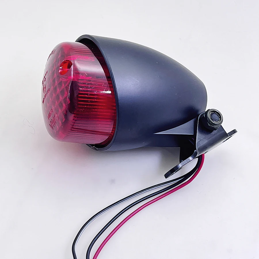 Yecnecty Motorcycle Tail Rear Light Black ABS Housing+Metal Bracket Motorbike Brake Stop Lamp For Cafe Racer Honda Kawasaki