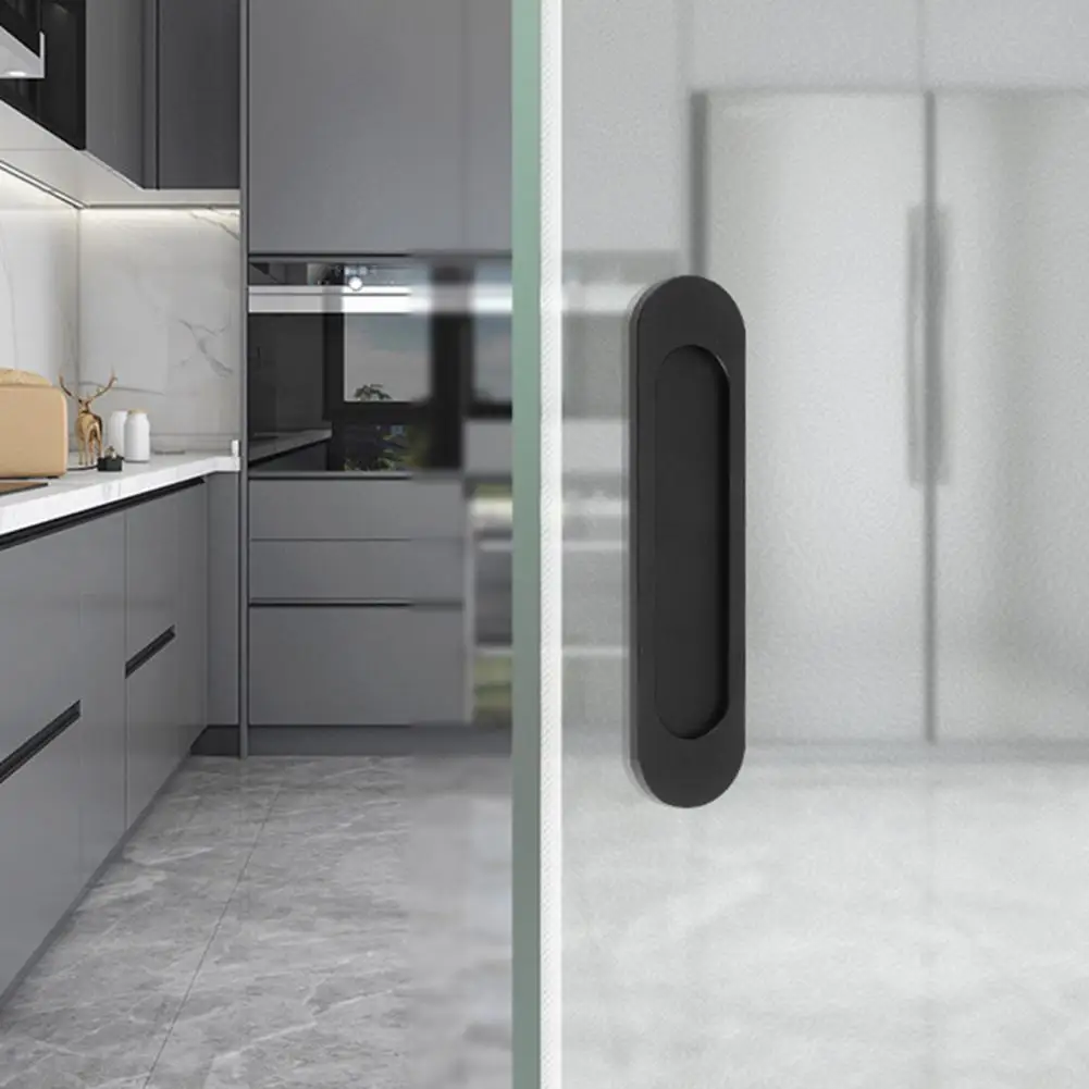 Modern Cabinet Furniture Handles Aluminum Alloy No Punching Kitchen Sliding Door Pulls Handles for Wardrobe Cupboard Hardware