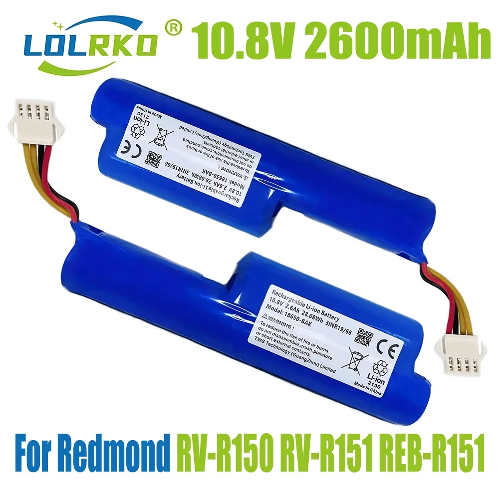 

10.8V 2600mAh 3500mAh Rechargeable Battery for Redmond RV-R150, Redmond RV-R151, Redmond REB-R150 Robotic Vacuum Cleaner 11.1V