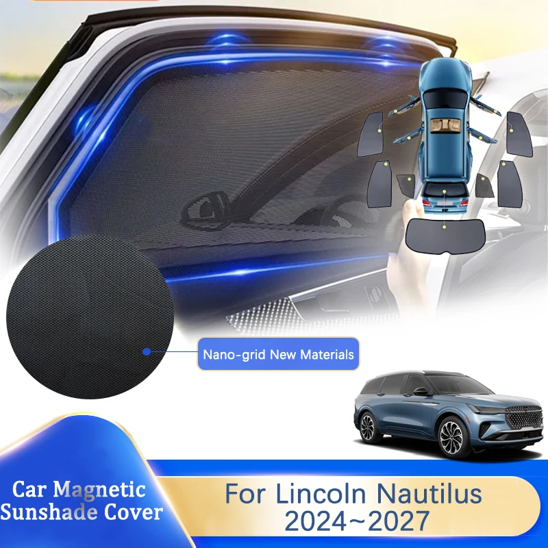 

Car Sunshade Pads For Lincoln Nautilus CDX707 2024 2025 2026 2027 Anti-UV Shields Windshield Window Visor Sun Shade Auto Accesso