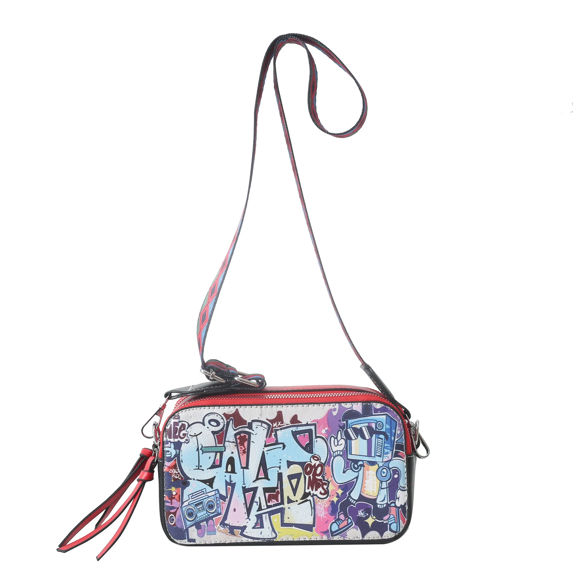 Women Square Shoulder Bag Graffiti Printing Bag Fashion women\'s crossbody camera bag