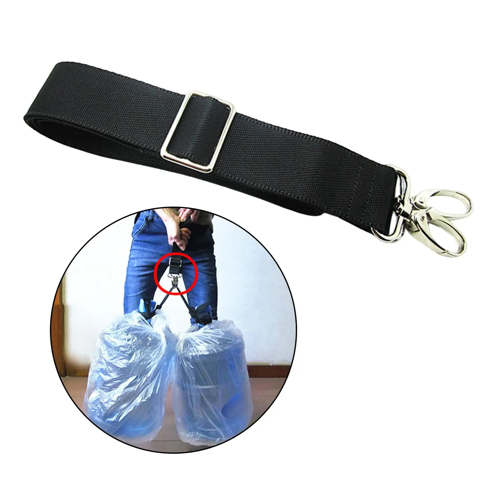 Wide Adjustable Nylon Strap Replacement Shoulder Bag Detachable Purse Strap with Metal Hooks for Handbag Luggage DIY Making