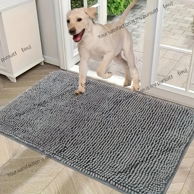 

Microfiber Quick-Dry Dog Door Mat - Non-Slip, Absorbs Moisture & Dirt, Washable Entryway Rug for Indoor Floors