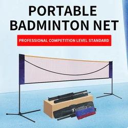 6.1M Foldable Portable Badminton Tennis Stands With Net Height Adjustable Professional Training Net for Tennis Volleyball Soccer