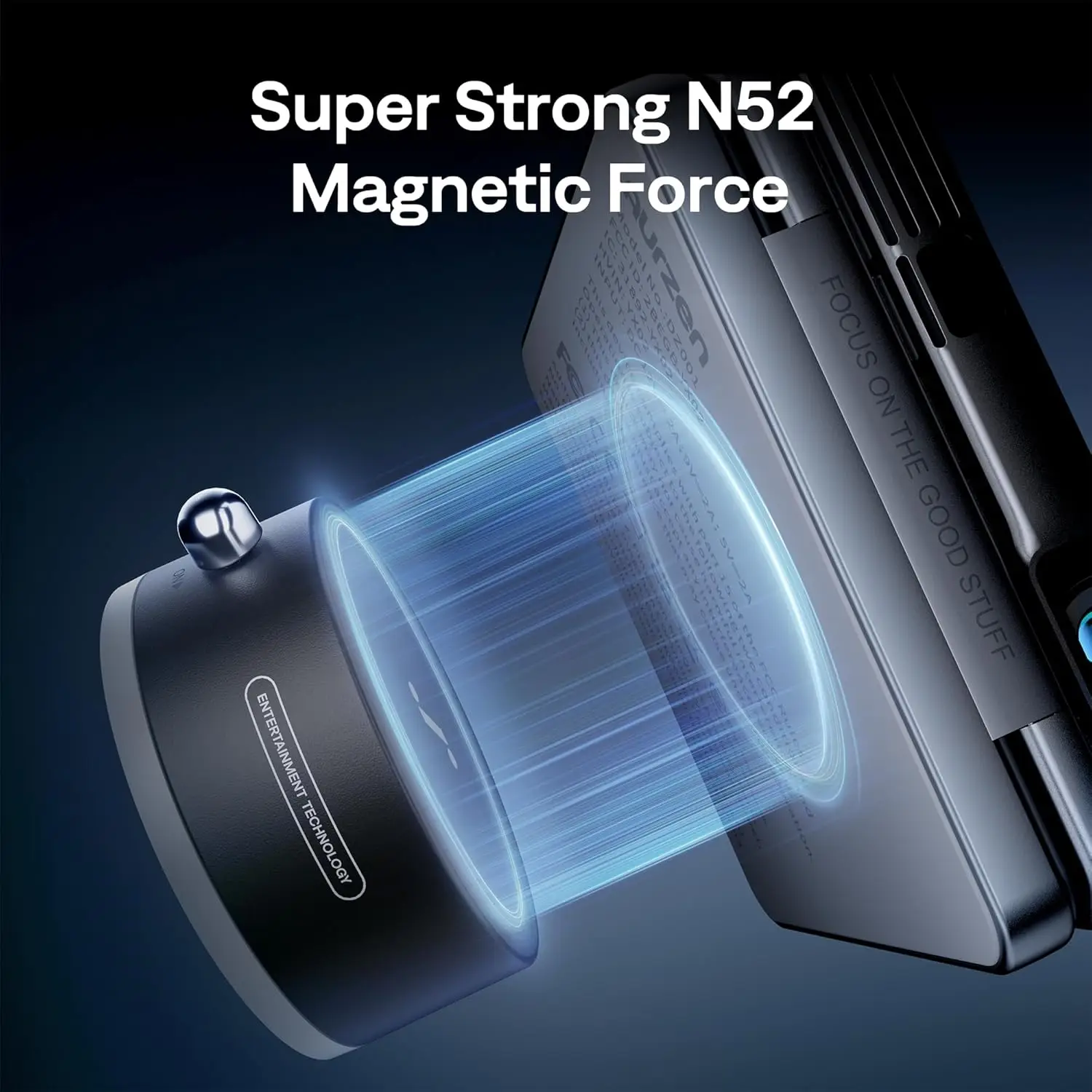 Magnetic Suction Mount for Zip Projector, Strong Hold,No Charging,Compatible with Smooth Walls & Surfaces (Glass, Mirror, Desk)
