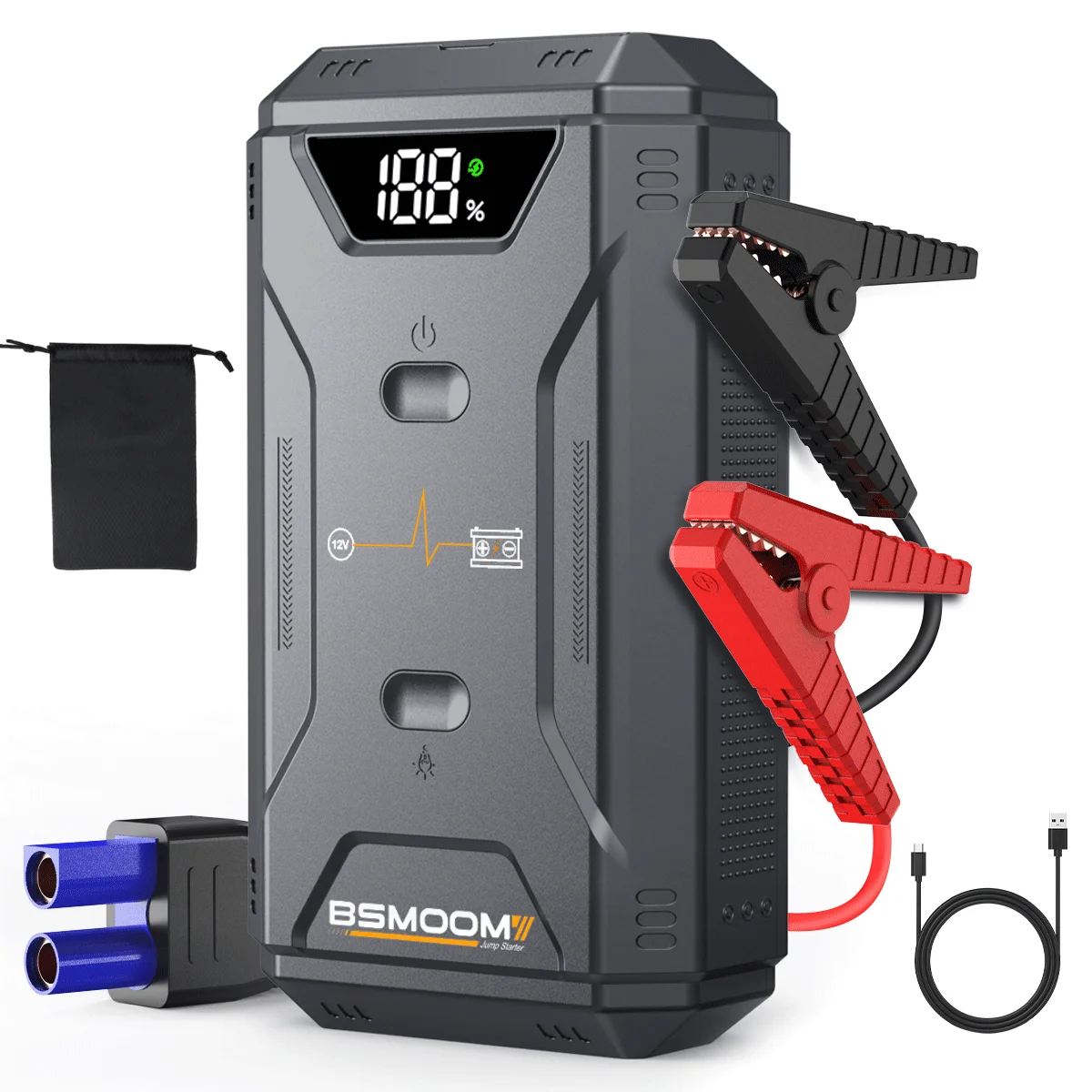 12V Auto-Starthilfe Powerbank Externer Batterie-Booster 5000A Superkapazität Motorrad-Starthilfe