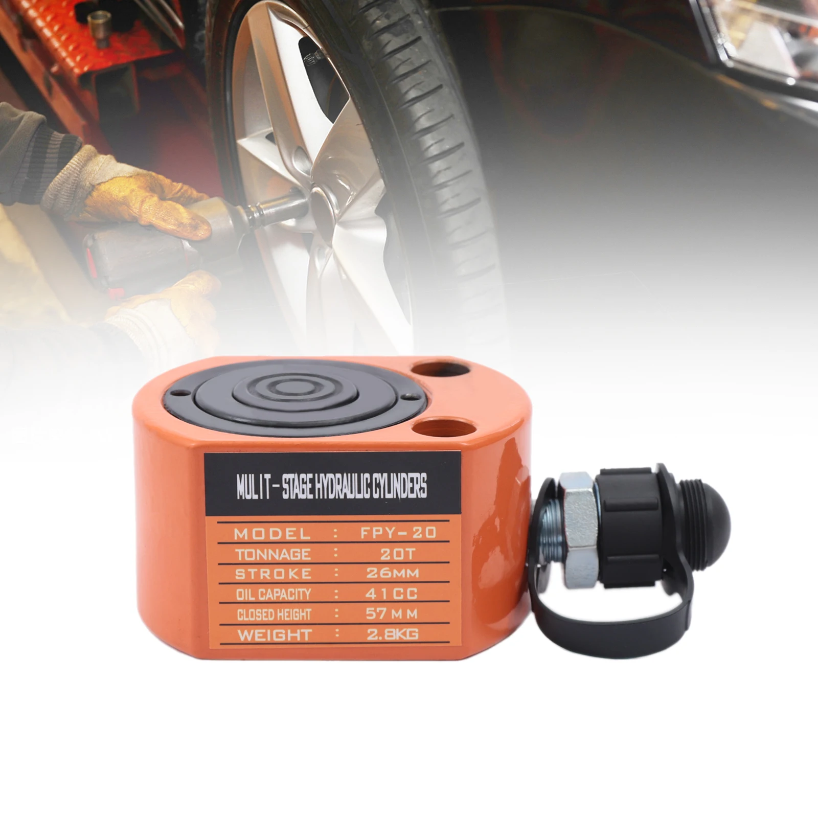 

for Hydraulic Cylinder Jack FRY-20 Portable Hydraulic Ram 360 ° Multi-Acting Lifting Cylinders Tool for Machinery Shipbuilding