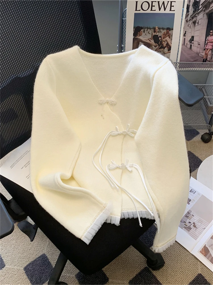 

Winter Women Sweater Knitted Cardigan Oversize Girls Sweater Woman Cashmere Pullover Tops Long Sleeve Maxi Vintage Y2k Thick