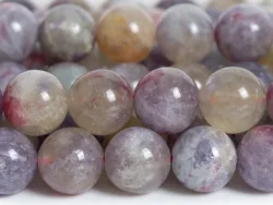 8MM Purple Gray Plum Tourmaline Beads Genuine Natural Grade AAA Gemstone Full Strand Round Loose Beads 15