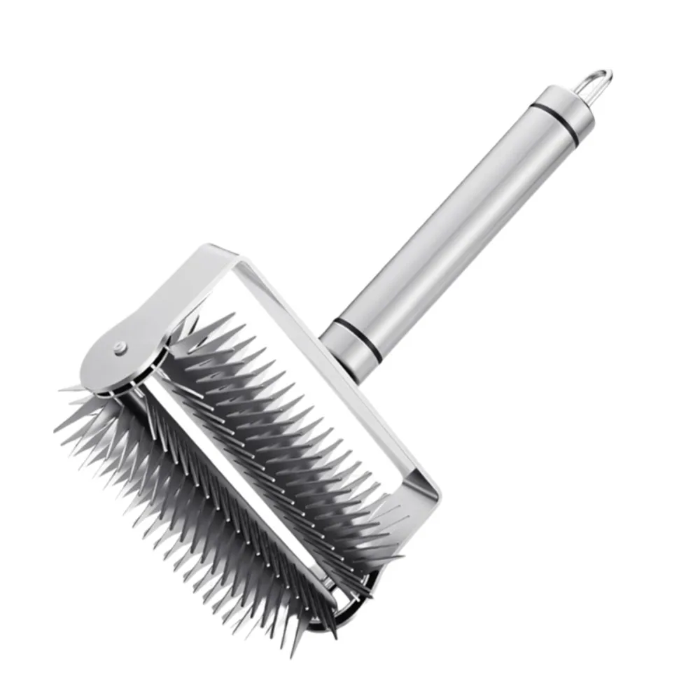 Stainless Steel Pizza Roller Puncher Effort-saving Rust-proof Biscuits Needle Puncher Efficient Pizza Profile Puncher Cook