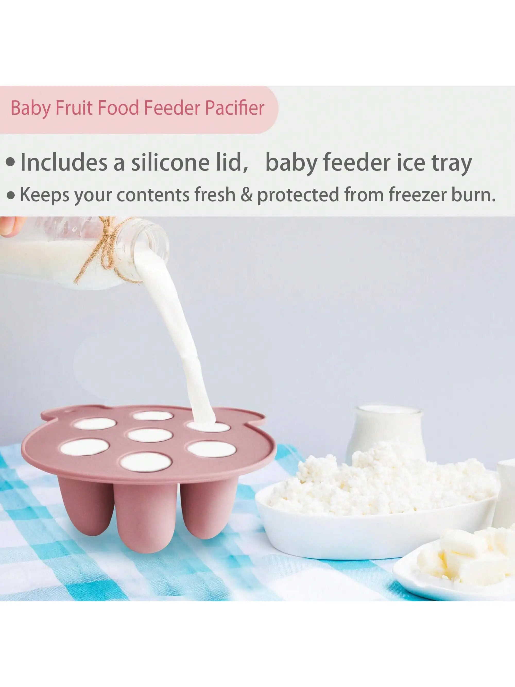 

1pc Silicone Bear Ice Cube Tray Food-grade Safe Material Baby Food Freezer Mold