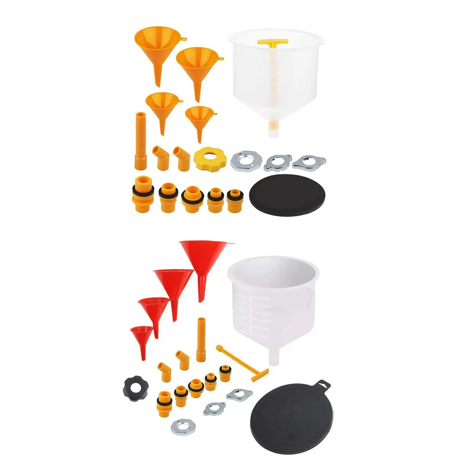 

19x Generic Leakproof Coolant Funnel Set Automotive Radiator Funnel Set