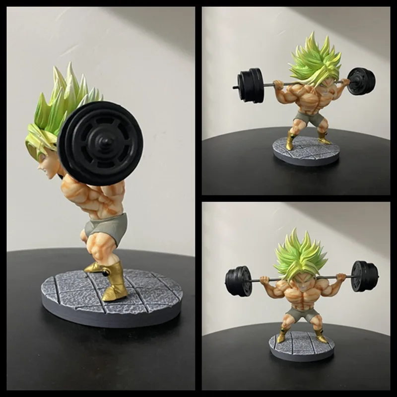 16.5cm Dragon Ball Peripherals Arms Fitness Muscle Broli Anime Figures Model New Style Desktop Decoration Festival Gift Toy Kids