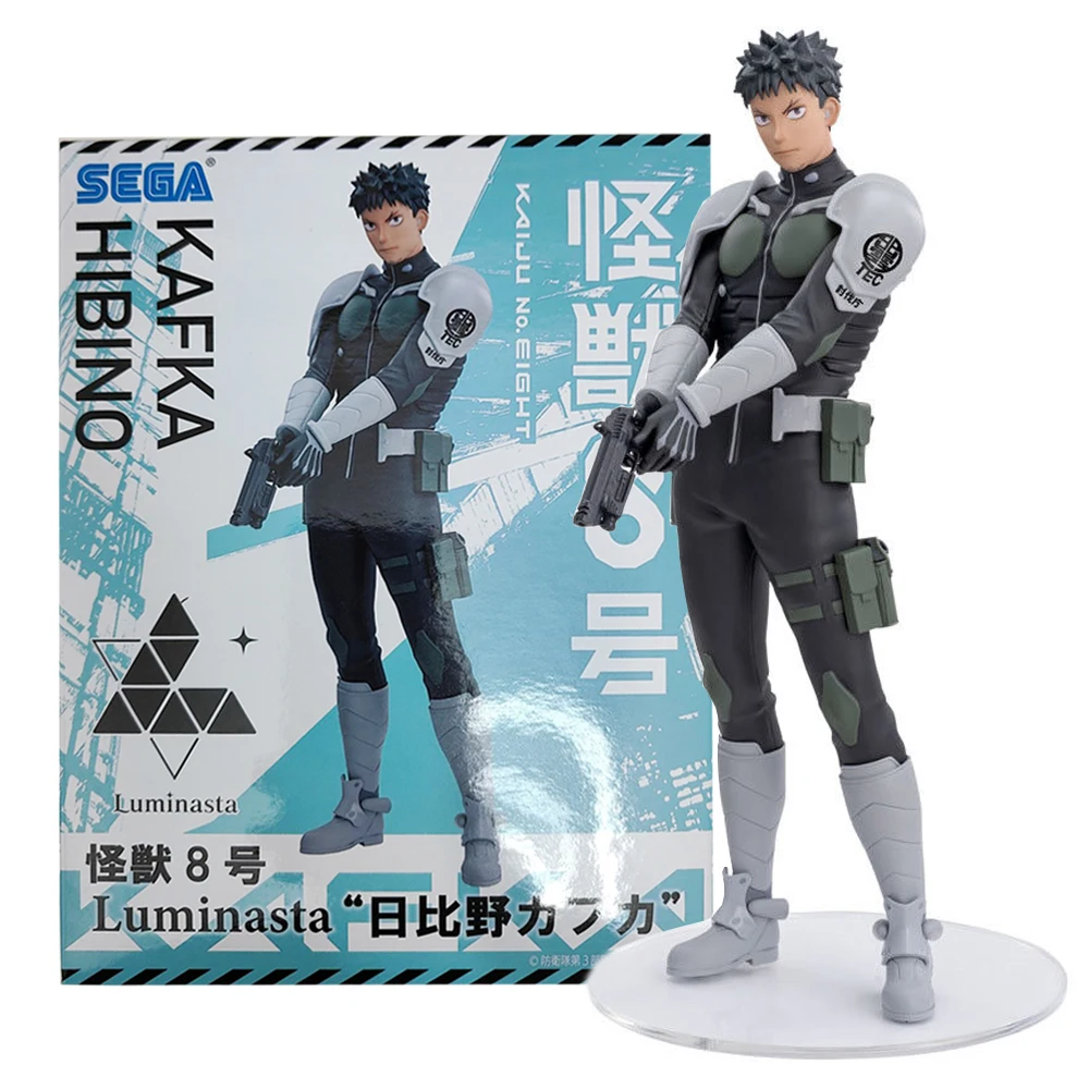 20CM Anime Kaijuu Nr. 8, Hibino Kafka-Figur, Kampfuniform, hält Pistole, stehend, Modell, Spielzeug, Geschenkkollektion, Actionfigur, PVC