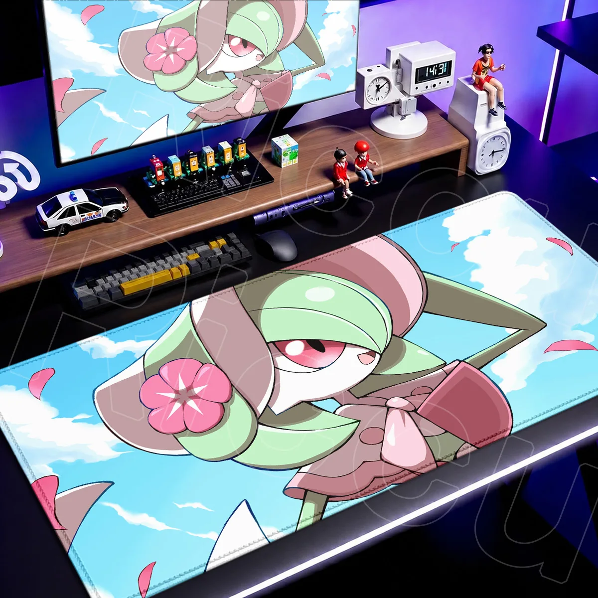Große P-Pokemons Kawaii Gardevoir Tischteppich Computertastatur-Matte XXL PC-Gaming-Zubehör HD-Druck Laptop-Mauspad – Detail 2