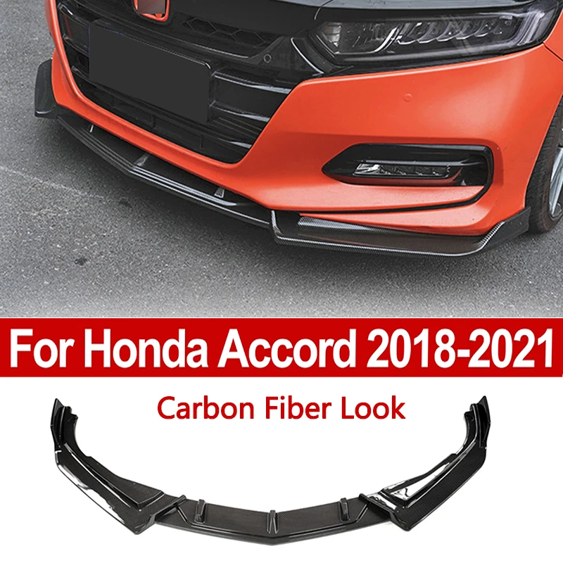 

For Honda Accord 2018-2021 Front Bumper Lip Body Kit Splitter Spoiler Front Under Lips Diffuser Spoiler Car Front Shovel Parts