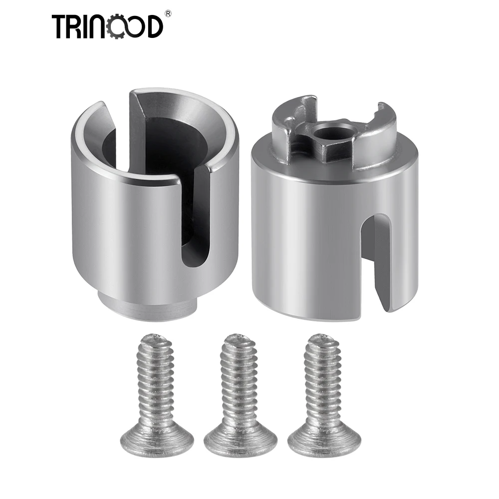 TRINOOD 2Pcs Steel Drive Cup Drive Shaft Front/Rear CVD For 1/18 HBX 18859 18858 18868 RC Car Upgrade Parts Accessories
