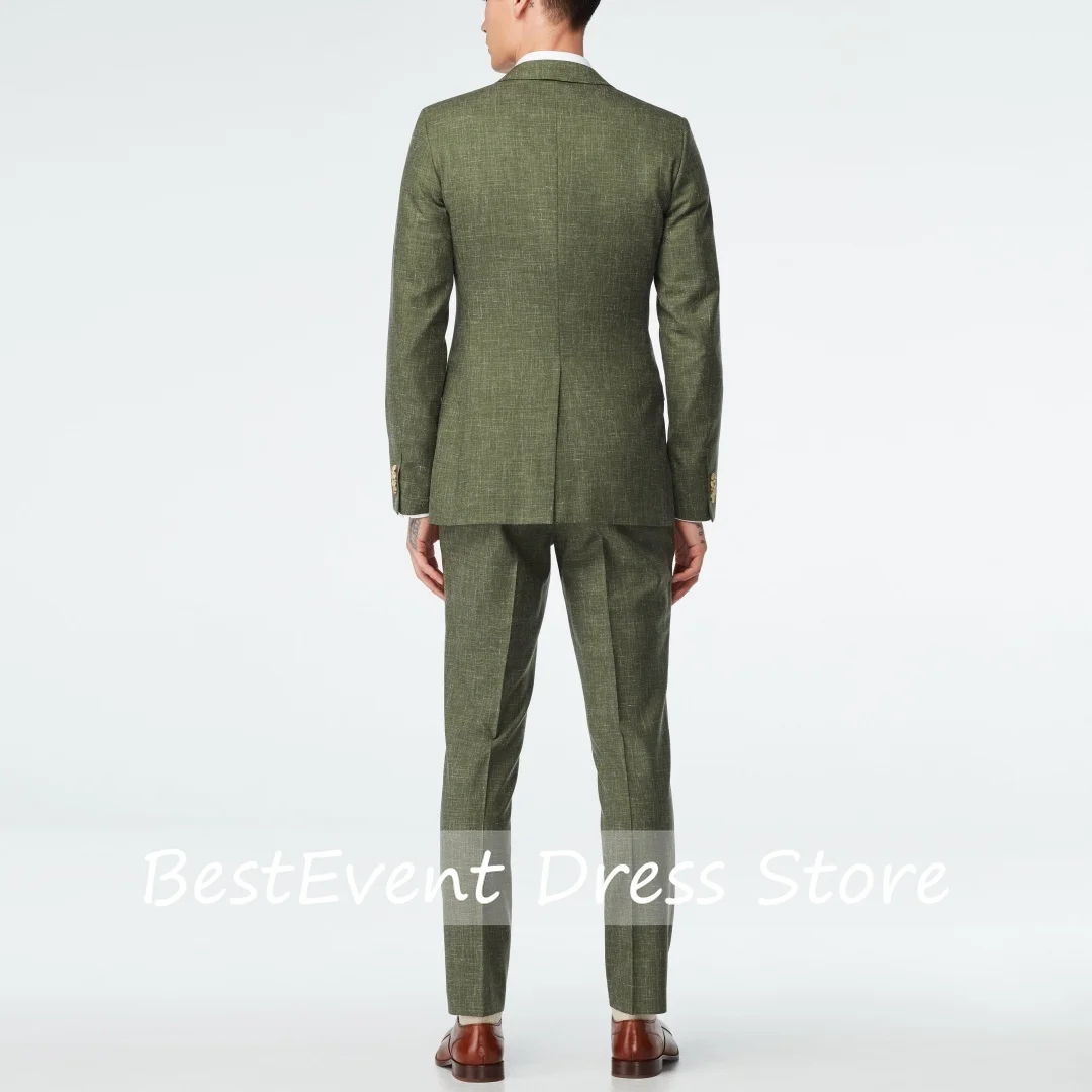 Wedding Suits for Men Summer Two Piece Set Slim Fit Groom Tuxedo Formal Attire Blazer Trousers Wedding Suits for Men Customized
