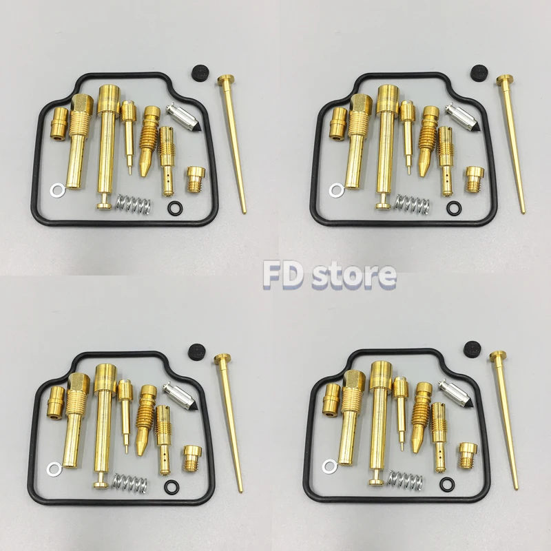 4 Sets Carburetor Rebuild Fix Kit Fit for Honda CB750 RC42 1992-2008 Carb Fuel System Injection Parts