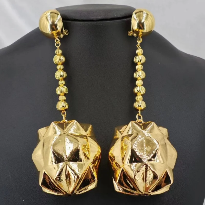 

Yulaili модные итальянские бразильские супер большие серьги легкие позолоченные украшения для женщин африканские аксессуары для вечеринок подарок