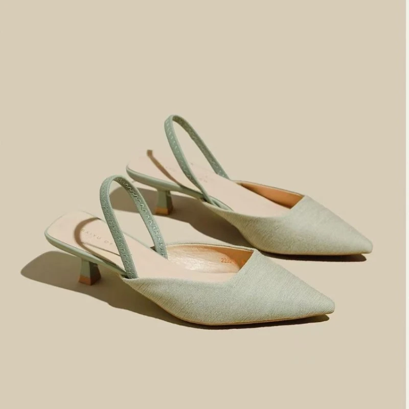 2026 New Luxury Brand Designer Women's High Heels Sexy Pointed Toe Stiletto Sandals Comfortable Outdoor Slip-on Party High Heels view 5