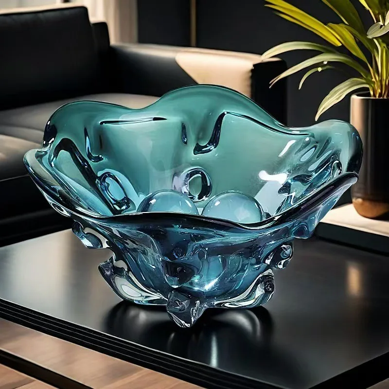 European-style special-shaped fruit plate living room three-piece set, home decoration floral ornaments, creative glass vase who