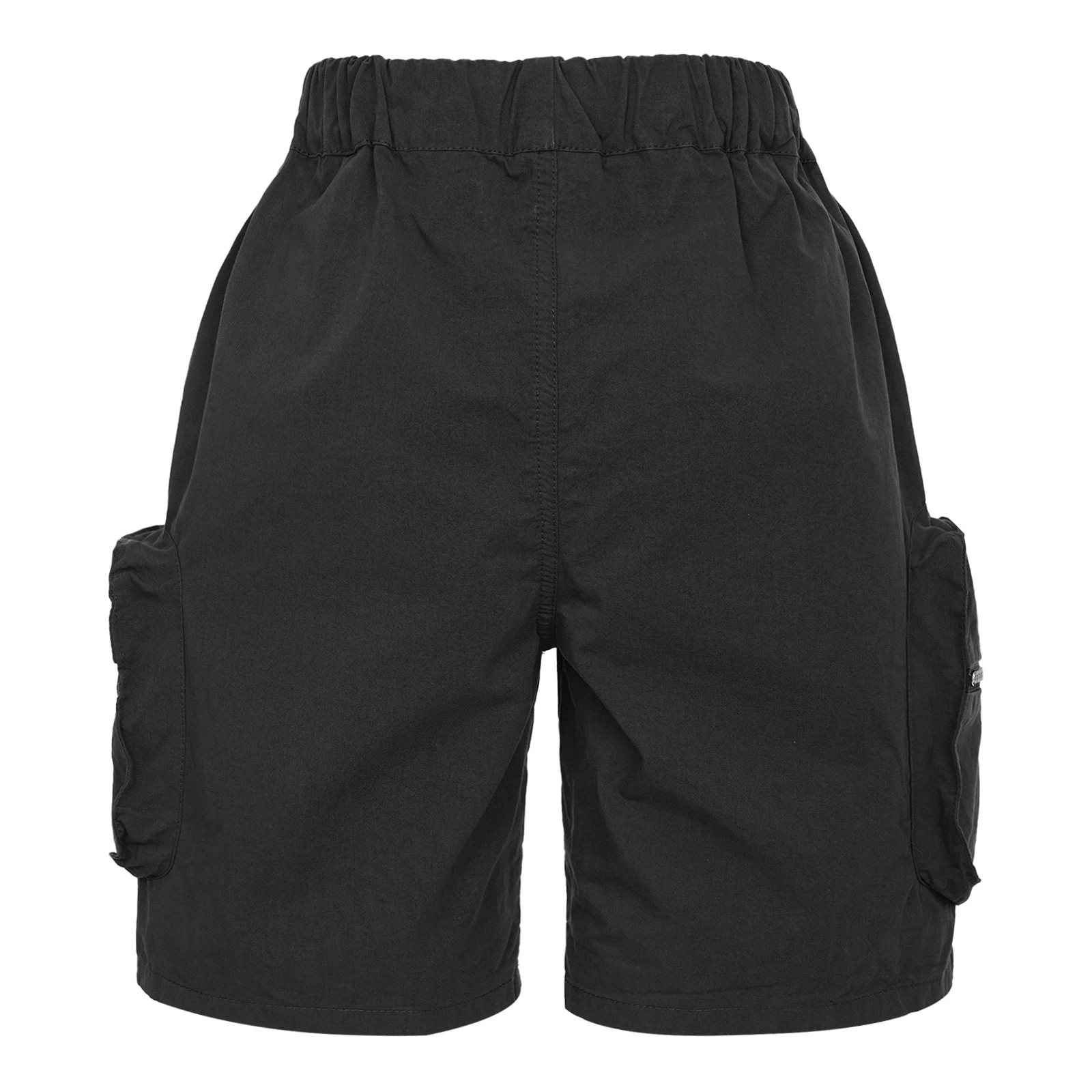 Summer Kids Boys Fashion Zipper Pockets Cargo Shorts Casual Daily Wear Hip-Hop Dance Skateboarding Elastic Waistband Short Pants