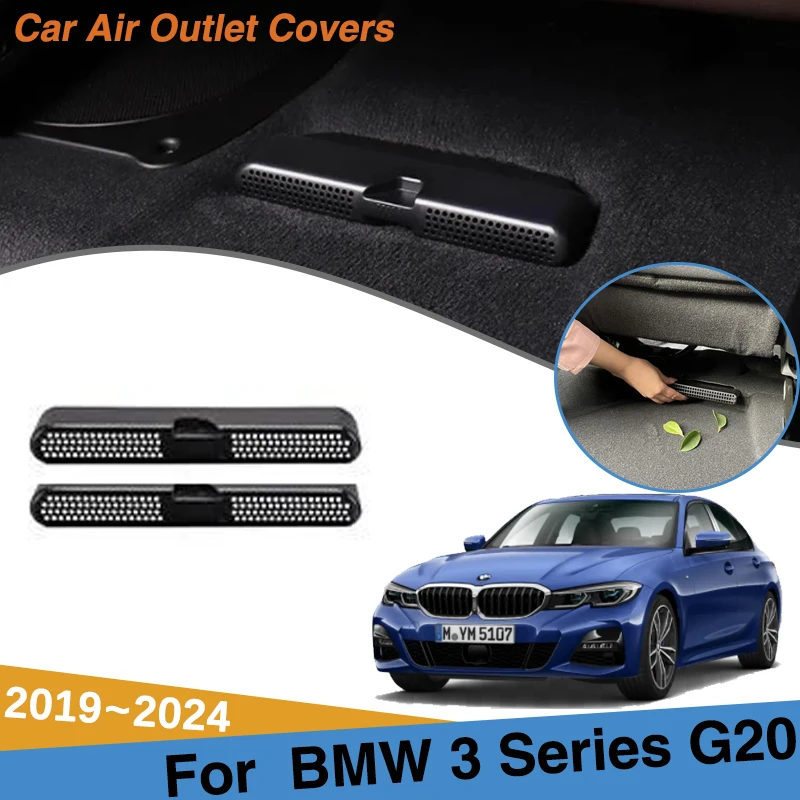 

For BMW 3 Series G20 Accessories Sedan 2019~2024 Car Air Outlet Covers Conditioner Vent Protection Under Seats Car Accessories